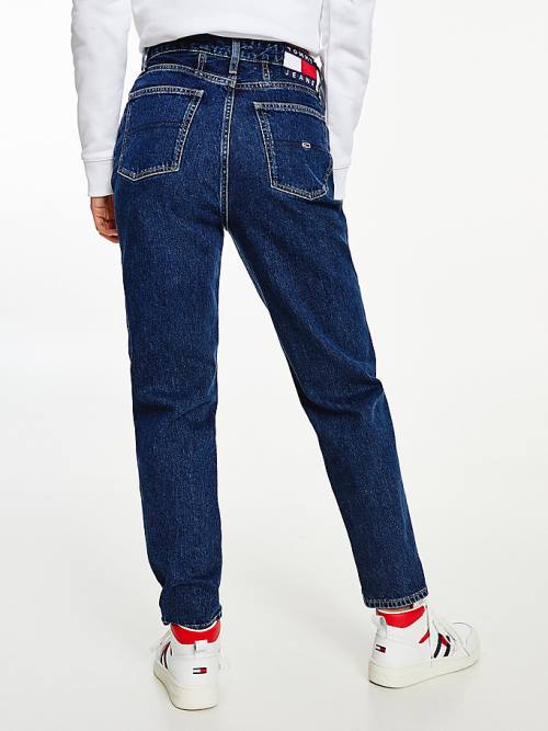 Tommy Hilfiger Mom Ultra High Rise Tapered Jean Pantolon Kadın Denim | TH124SZQ