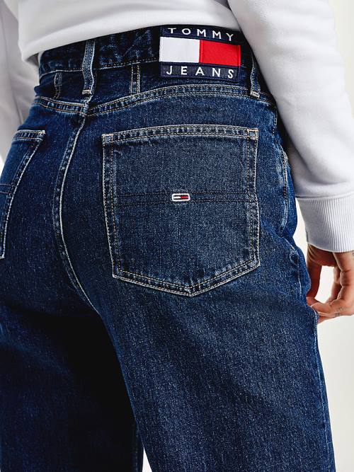 Tommy Hilfiger Mom Ultra High Rise Tapered Jean Pantolon Kadın Denim | TH124SZQ