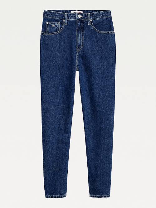 Tommy Hilfiger Mom Ultra High Rise Tapered Jean Pantolon Kadın Denim | TH124SZQ