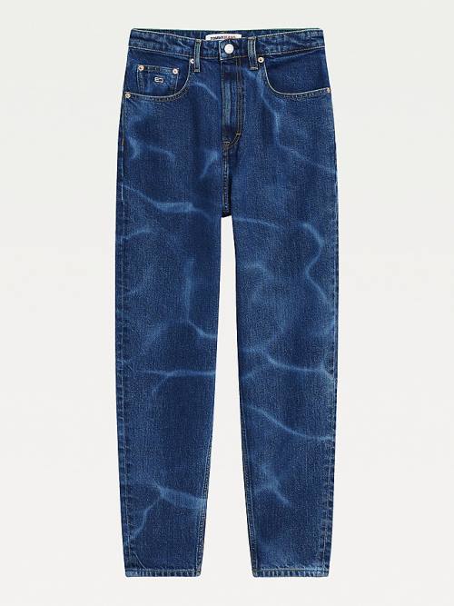 Tommy Hilfiger Mom Ultra High Rise Tapered Swimming Pool Wash Jean Pantolon Kadın Denim | TH320UCD