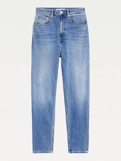 Tommy Hilfiger Mom Ultra High Rise Tapered Jean Pantolon Kadın Denim | TH534QRU