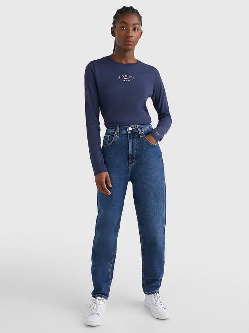 Tommy Hilfiger Mom Ultra High Rise Tapered Faded Jean Pantolon Kadın Denim | TH564AFZ