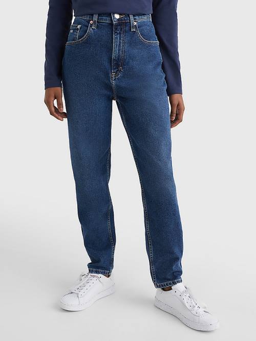 Tommy Hilfiger Mom Ultra High Rise Tapered Faded Jean Pantolon Kadın Denim | TH564AFZ