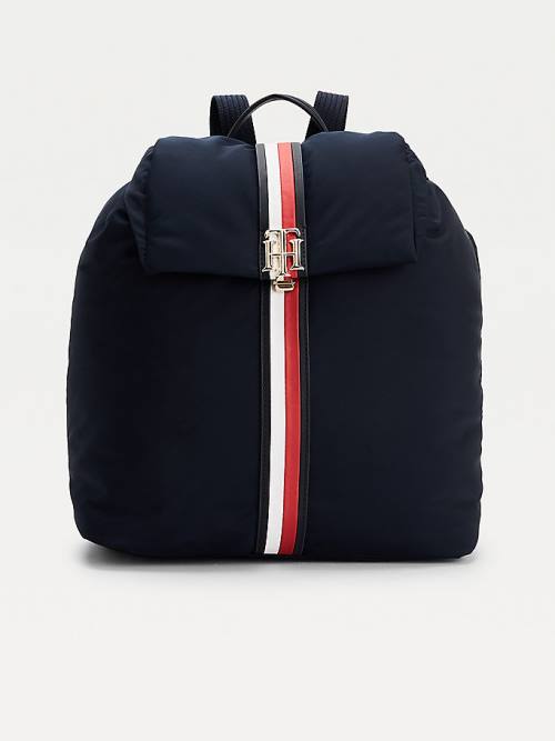 Tommy Hilfiger Monogram Backpack Çanta Kadın Mavi | TH056WPI