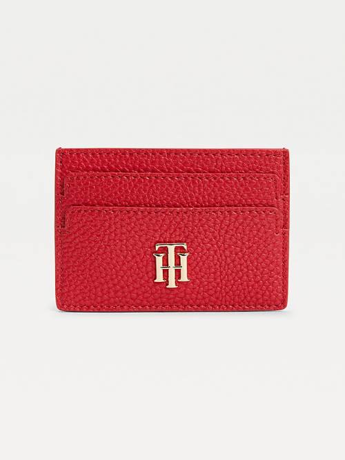 Tommy Hilfiger Monogram Card Holder Cüzdan Kadın Kırmızı | TH169JID