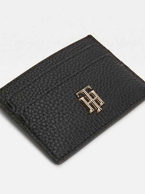 Tommy Hilfiger Monogram Card Holder Cüzdan Kadın Siyah | TH468ONU