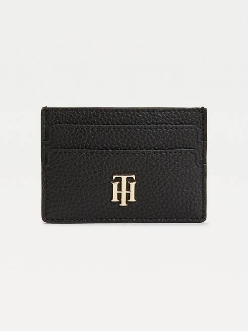 Tommy Hilfiger Monogram Card Holder Cüzdan Kadın Siyah | TH468ONU