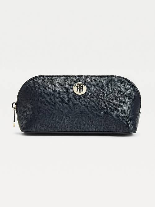 Tommy Hilfiger Monogram Makeup Bag Gift Set Şapka Kadın Mavi | TH895WBU