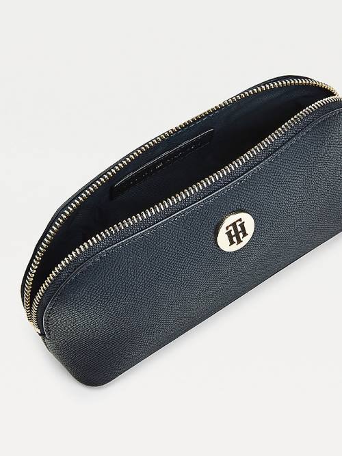 Tommy Hilfiger Monogram Makeup Bag Gift Set Şapka Kadın Mavi | TH895WBU