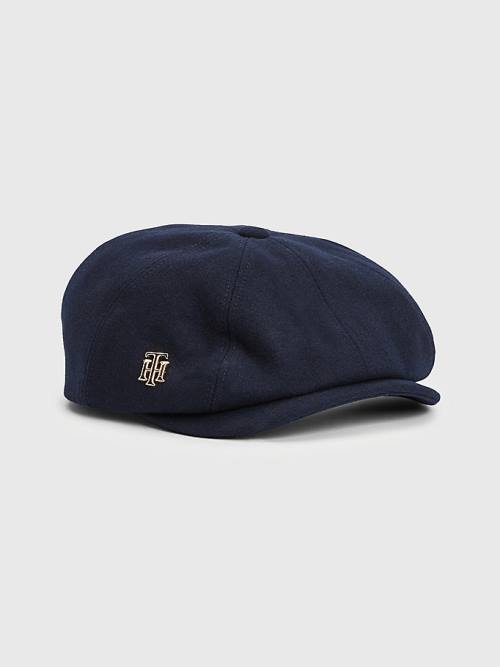 Tommy Hilfiger Monogram Newsboy Cap Şapka Kadın Mavi | TH610KZA