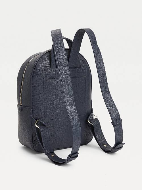 Tommy Hilfiger Monogram Plaque Backpack Çanta Kadın Mavi | TH762PGJ