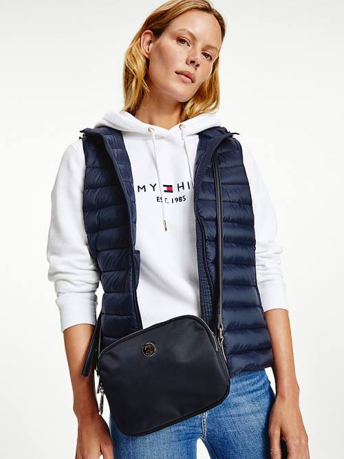 Tommy Hilfiger Monogram Recycled Crossover Çanta Kadın Mavi | TH126IJZ