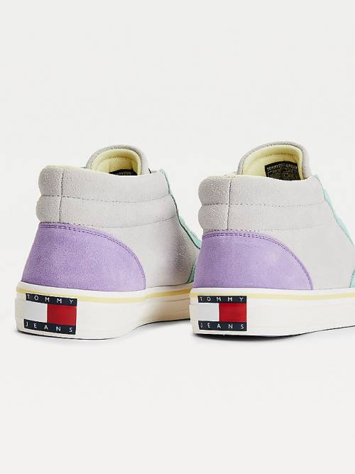 Tommy Hilfiger Multicolour Süet Skate Spor Ayakkabı Kadın Gri | TH395CFW