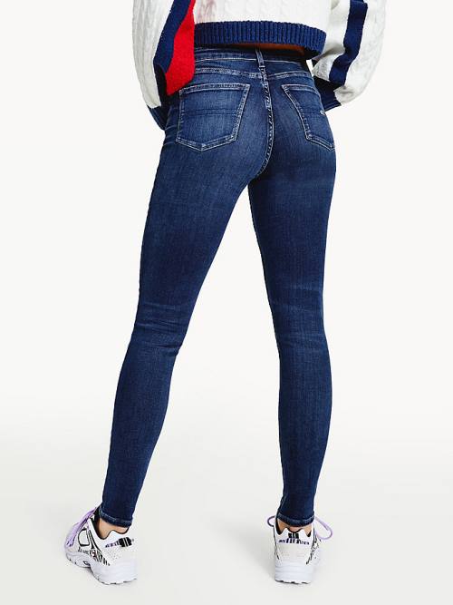 Tommy Hilfiger Nora Mid Cut Cut Cut Rise Skinny Jean Pantolon Kadın Denim | TH085LAM