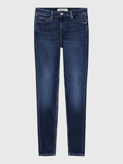 Tommy Hilfiger Nora Mid Cut Cut Cut Rise Skinny Jean Pantolon Kadın Denim | TH085LAM