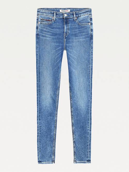 Tommy Hilfiger Nora Mid Cut Cut Cut Rise Skinny Fit Jean Pantolon Kadın Denim | TH213QWM