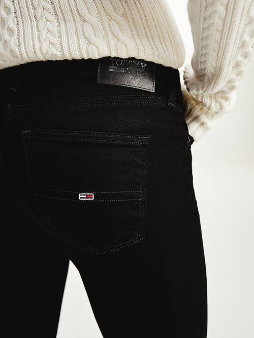 Tommy Hilfiger Nora Mid Cut Cut Cut Rise Skinny Fit Black Jean Pantolon Kadın Denim | TH375HPI