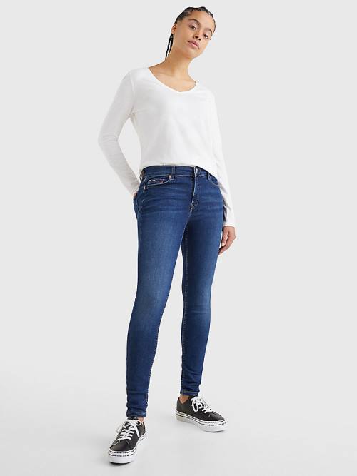 Tommy Hilfiger Nora Mid Cut Cut Cut Rise Skinny Jean Pantolon Kadın Denim | TH429BYO