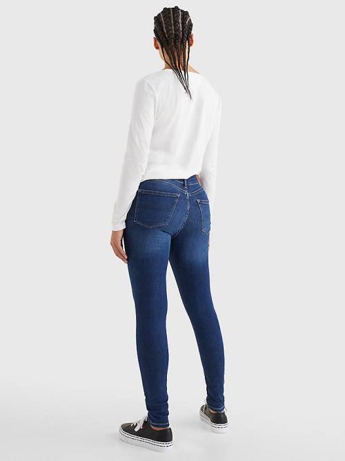 Tommy Hilfiger Nora Mid Cut Cut Cut Rise Skinny Jean Pantolon Kadın Denim | TH429BYO