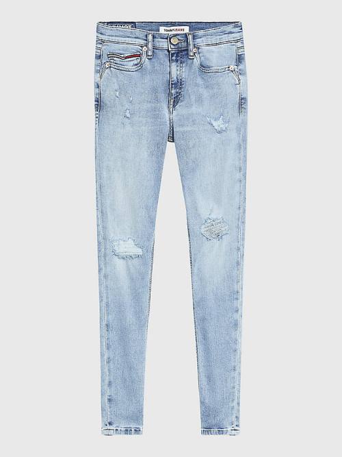 Tommy Hilfiger Nora Mid Cut Cut Cut Rise Skinny Ankle Jean Pantolon Kadın Denim | TH634OZQ