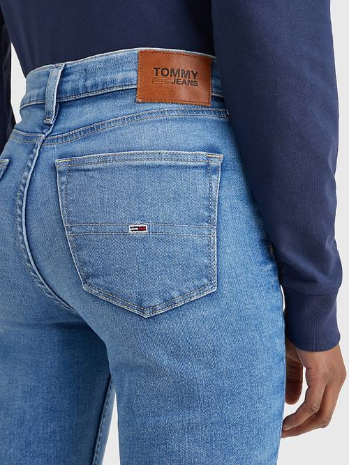 Tommy Hilfiger Nora Mid Cut Cut Cut Rise Skinny Faded Jean Pantolon Kadın Denim | TH940BMR