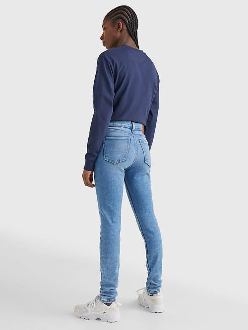 Tommy Hilfiger Nora Mid Cut Cut Cut Rise Skinny Faded Jean Pantolon Kadın Denim | TH940BMR