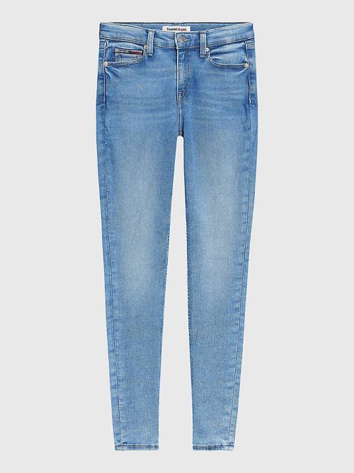 Tommy Hilfiger Nora Mid Cut Cut Cut Rise Skinny Faded Jean Pantolon Kadın Denim | TH940BMR