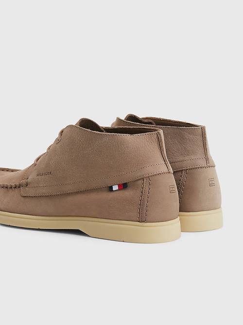 Tommy Hilfiger Nubuck Chukka Günlük Ayakkabı Erkek Haki | TH685UTP