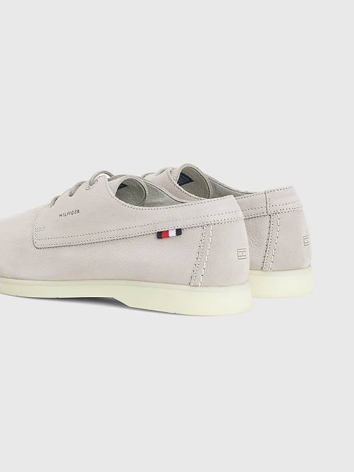 Tommy Hilfiger Nubuck Dantel-Up Günlük Ayakkabı Erkek Gri | TH184FXO