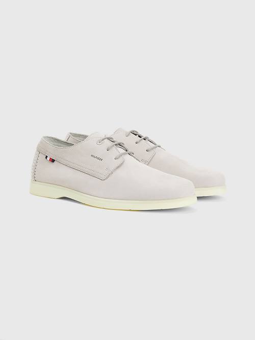 Tommy Hilfiger Nubuck Dantel-Up Günlük Ayakkabı Erkek Gri | TH184FXO