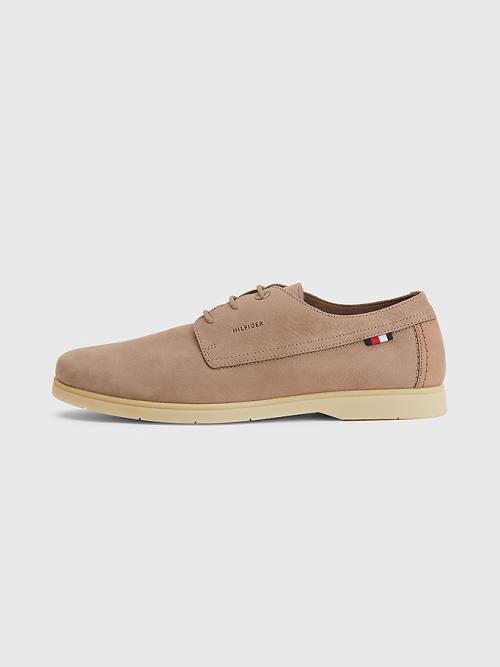 Tommy Hilfiger Nubuck Dantel-Up Günlük Ayakkabı Erkek Haki | TH658FWS