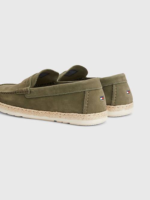 Tommy Hilfiger Nubuck Espadril Moccasins Günlük Ayakkabı Erkek Haki | TH826AJI