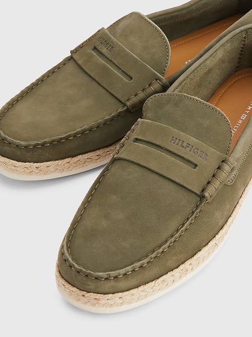 Tommy Hilfiger Nubuck Espadril Moccasins Günlük Ayakkabı Erkek Haki | TH826AJI