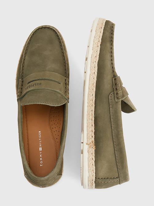 Tommy Hilfiger Nubuck Espadril Moccasins Günlük Ayakkabı Erkek Haki | TH826AJI