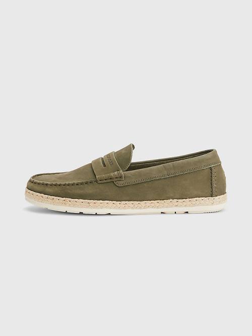 Tommy Hilfiger Nubuck Espadril Moccasins Günlük Ayakkabı Erkek Haki | TH826AJI