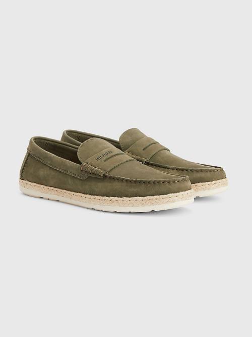 Tommy Hilfiger Nubuck Espadril Moccasins Günlük Ayakkabı Erkek Haki | TH826AJI