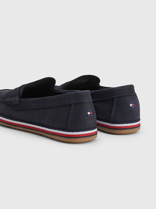 Tommy Hilfiger Nubuck Moccasins Günlük Ayakkabı Erkek Mavi | TH950IKW