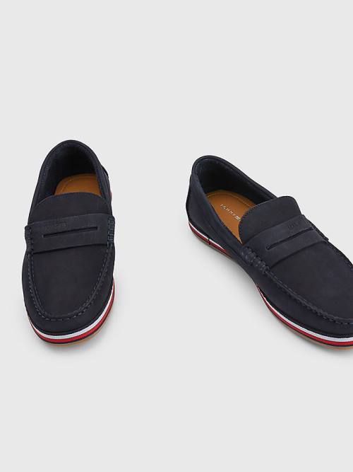 Tommy Hilfiger Nubuck Moccasins Günlük Ayakkabı Erkek Mavi | TH950IKW