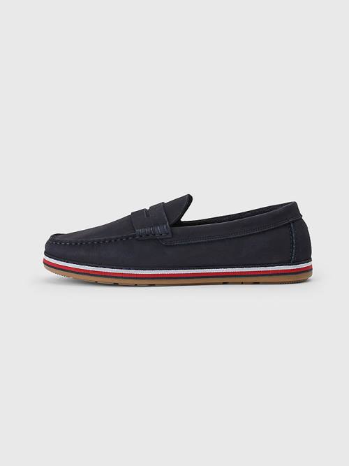 Tommy Hilfiger Nubuck Moccasins Günlük Ayakkabı Erkek Mavi | TH950IKW