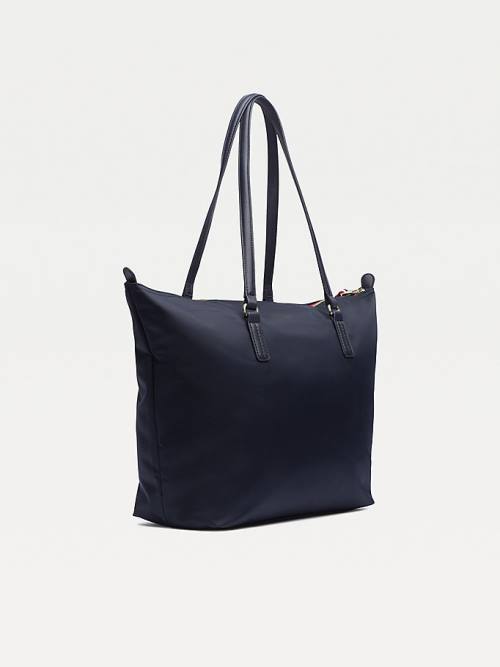 Tommy Hilfiger Nylon Blend Tote Çanta Kadın Mavi | TH956LSE