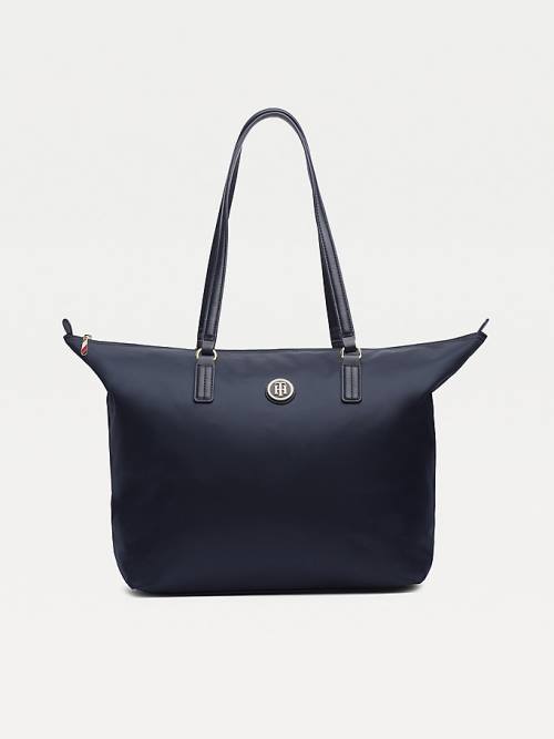 Tommy Hilfiger Nylon Blend Tote Çanta Kadın Mavi | TH956LSE