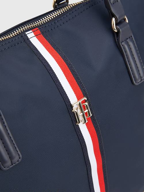 Tommy Hilfiger Nylon Signature Tote Çanta Kadın Mavi | TH813VLH