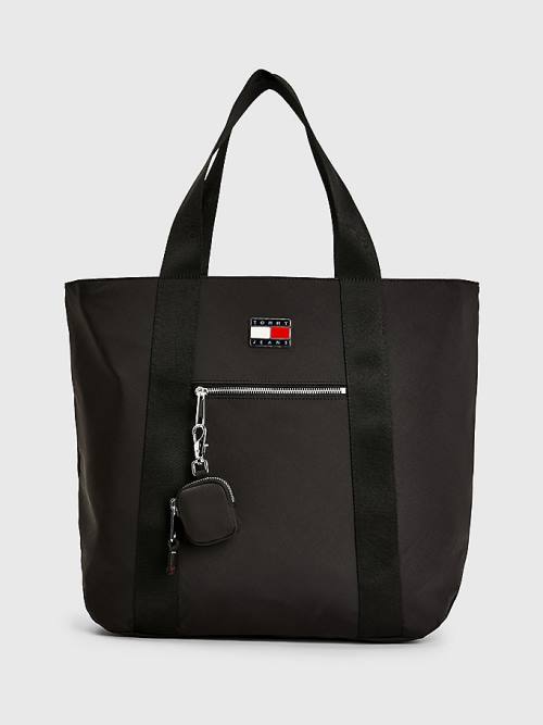 Tommy Hilfiger Nylon Tote Çanta Kadın Siyah | TH854RFN