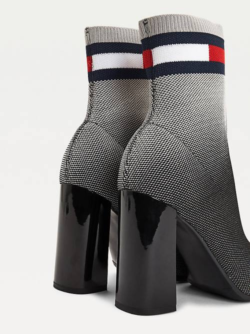 Tommy Hilfiger Ombre Knit High Heel Bot Kadın Siyah | TH087XNL