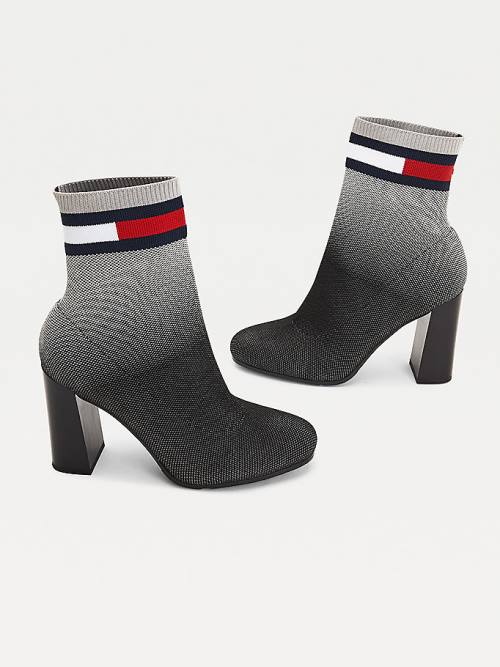 Tommy Hilfiger Ombre Knit High Heel Bot Kadın Siyah | TH087XNL