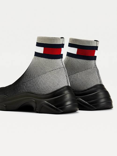 Tommy Hilfiger Ombre Knit Hybrid Bot Kadın Siyah | TH680NGA