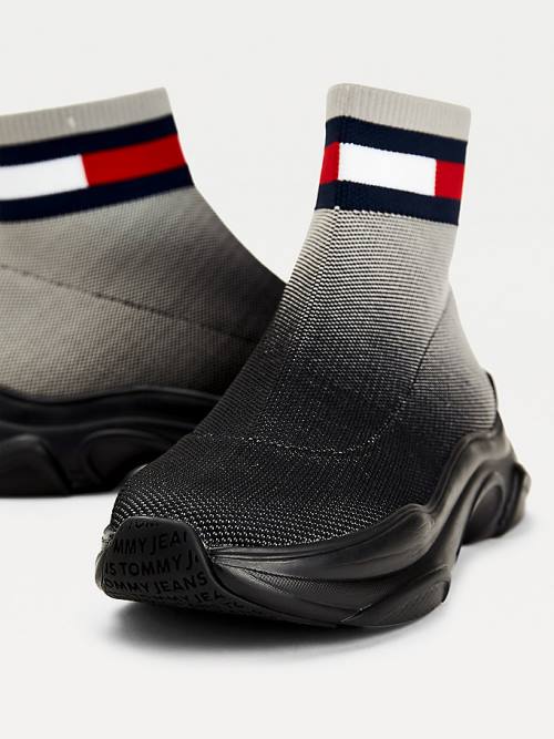 Tommy Hilfiger Ombre Knit Hybrid Bot Kadın Siyah | TH680NGA