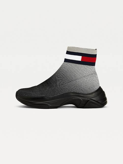 Tommy Hilfiger Ombre Knit Hybrid Bot Kadın Siyah | TH680NGA