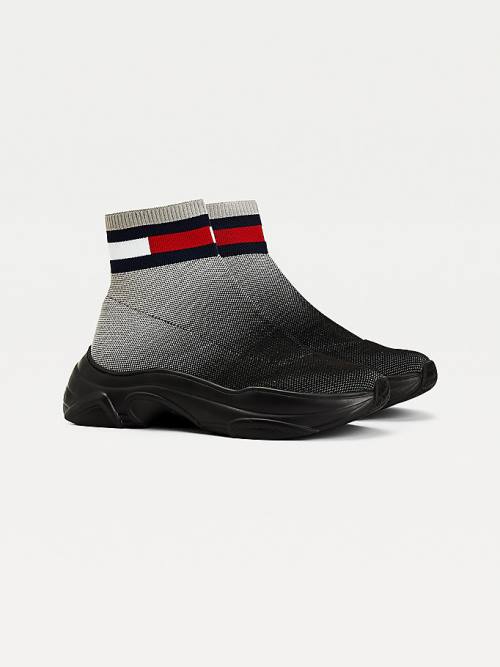 Tommy Hilfiger Ombre Knit Hybrid Bot Kadın Siyah | TH680NGA