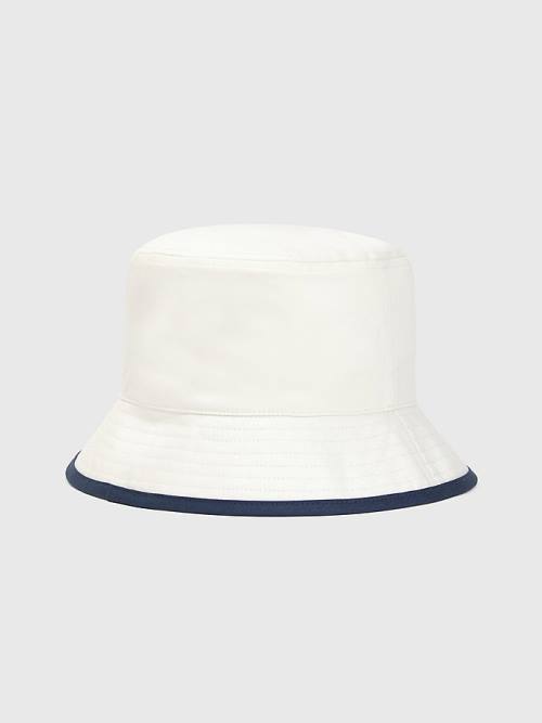 Tommy Hilfiger Organic Pamuklu Bucket Şapka Kadın Beyaz | TH036VYX